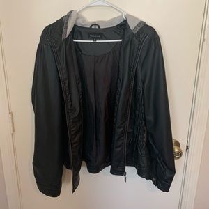 Hooded Leather Jacket